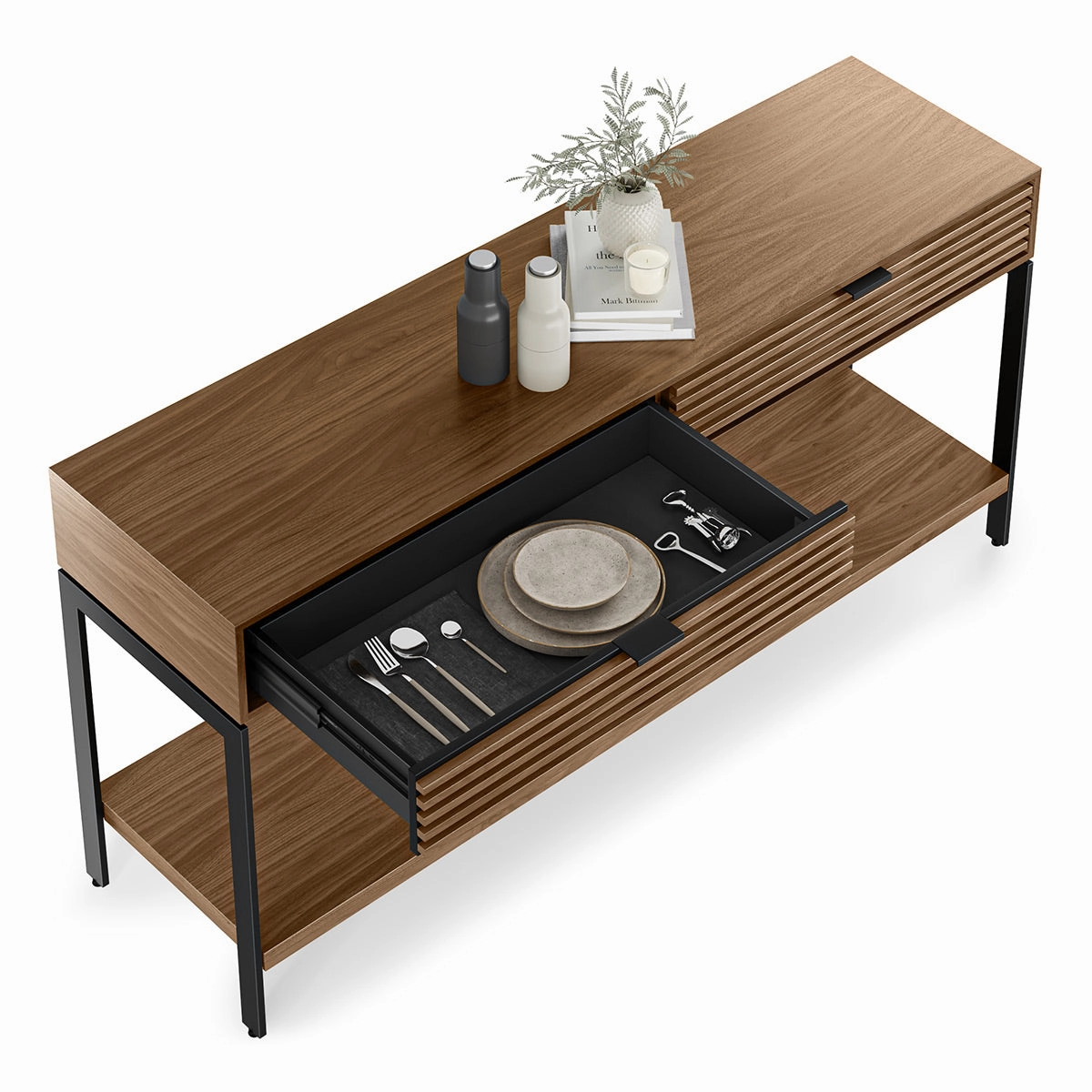 BDI Cora 1173 Modern Wood ConsoleTable (Natural Walnut)