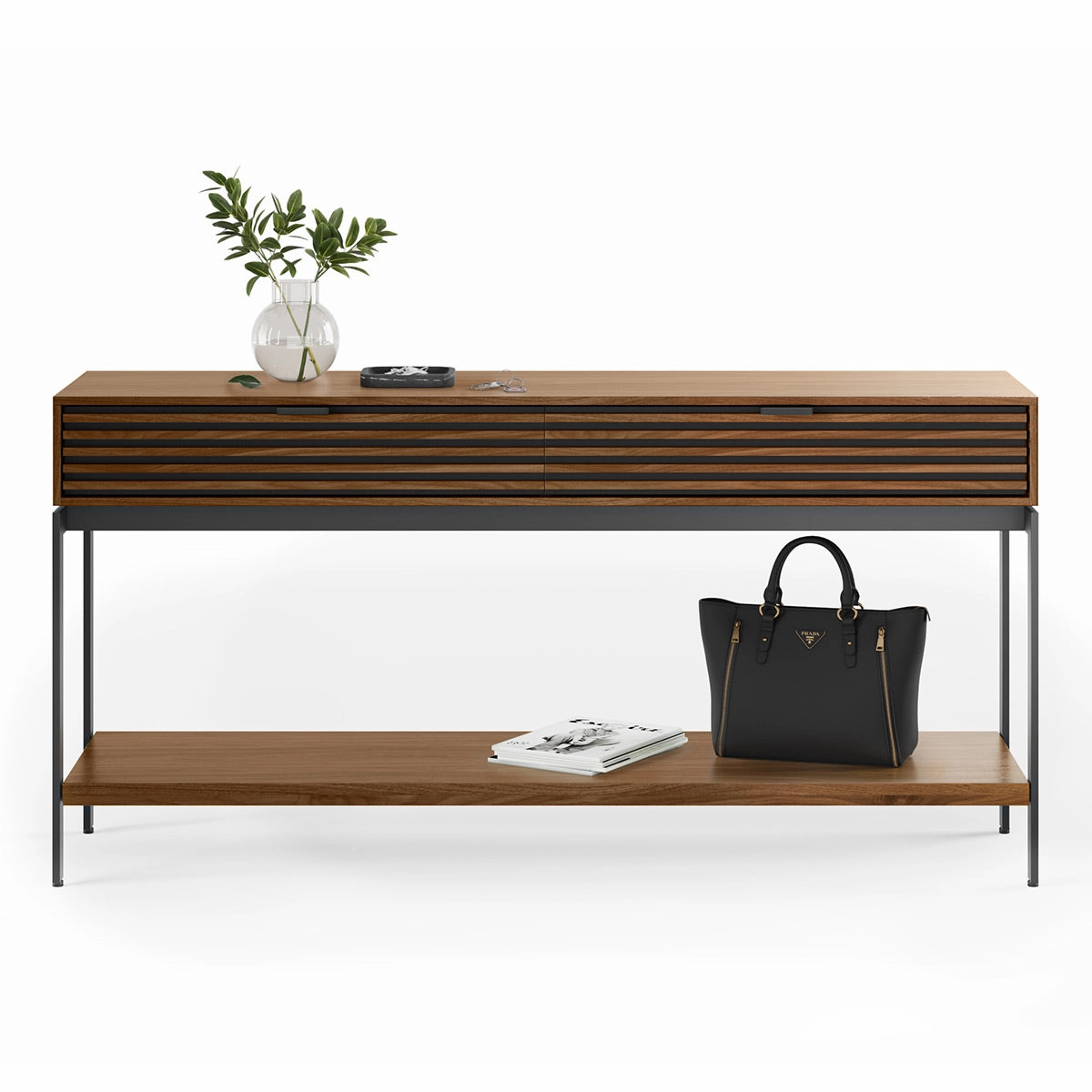 BDI Cora 1173 Modern Wood ConsoleTable (Natural Walnut)