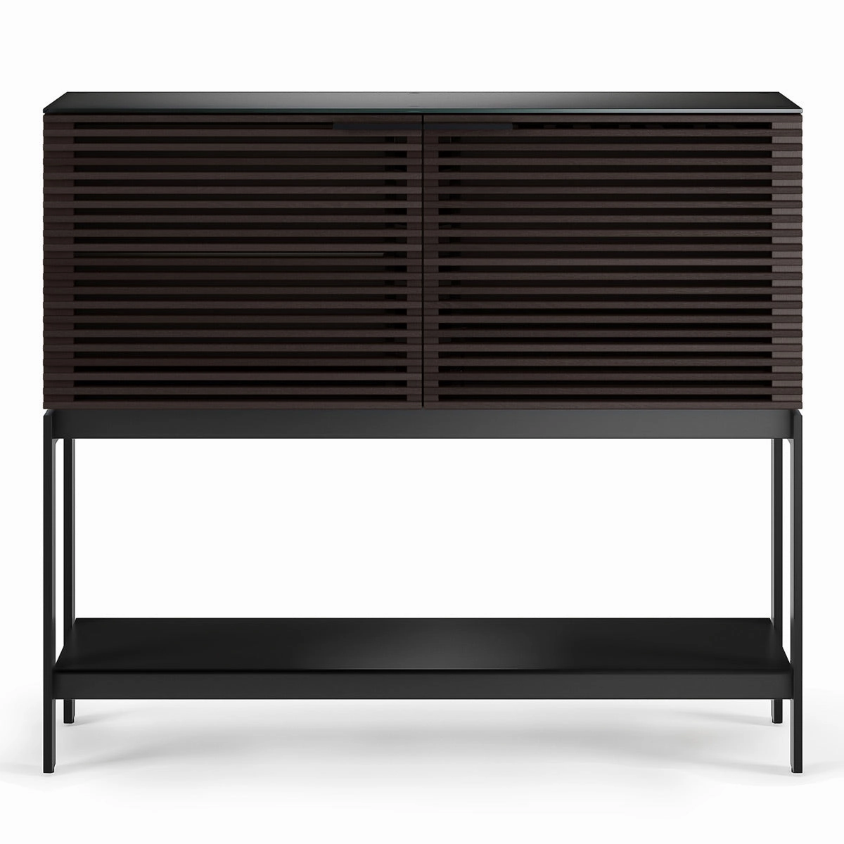 BDI Corridor 5621 SV Bar with Wine Storage and Adjustable Shelves (Charcoal Stained Ash)