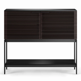 BDI Corridor 5621 SV Bar with Wine Storage and Adjustable Shelves (Charcoal Stained Ash)