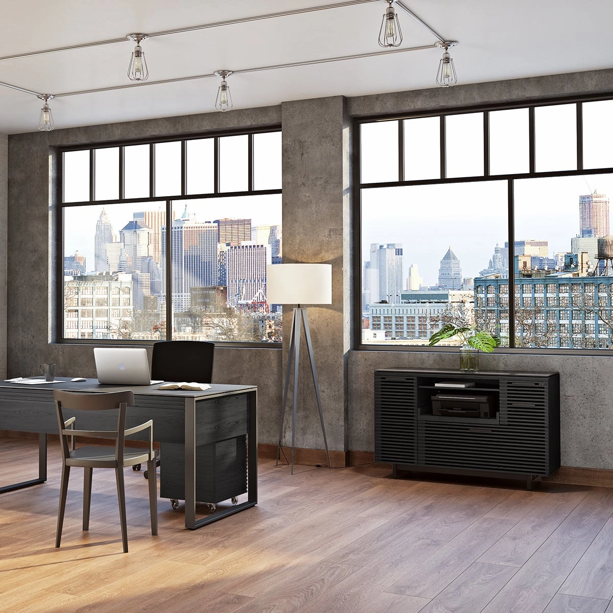 BDI Corridor 6520 Multifunction Cabinet (Charcoal Stained Ash)