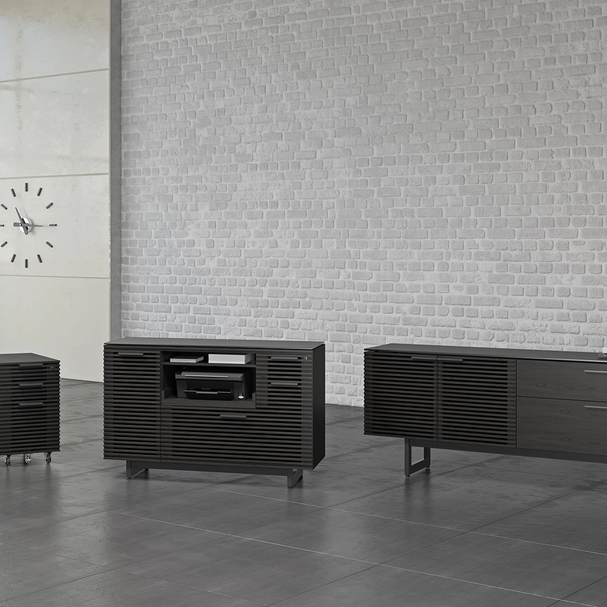 BDI Corridor 6520 Multifunction Cabinet (Charcoal Stained Ash)