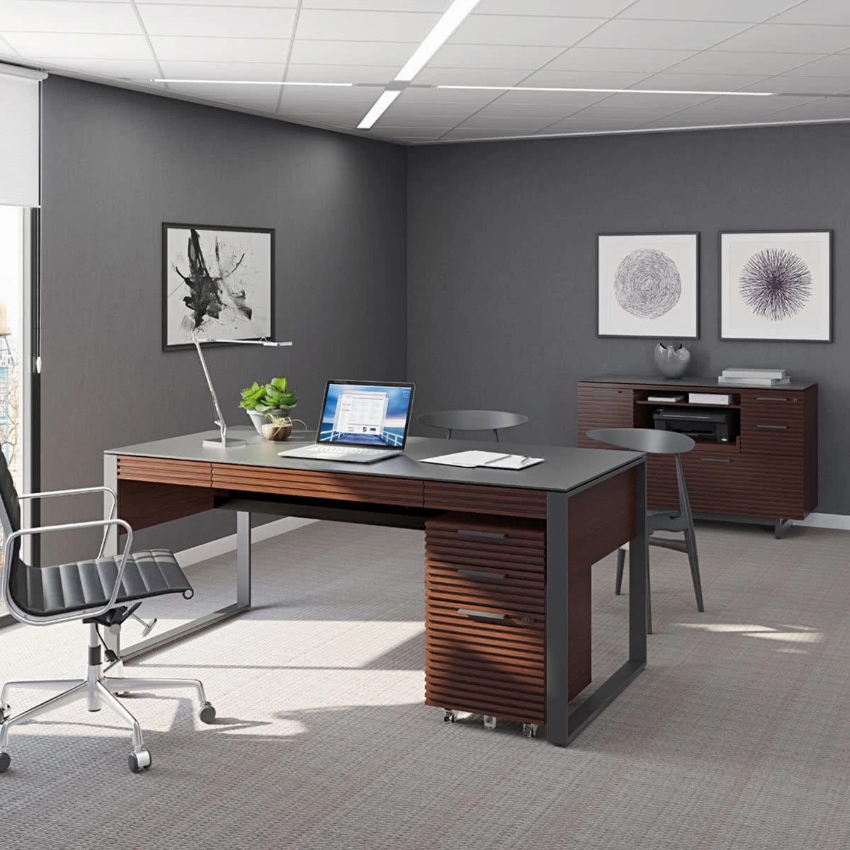 BDI Corridor 6520 Multifunction Cabinet (Chocolate Stained Walnut)