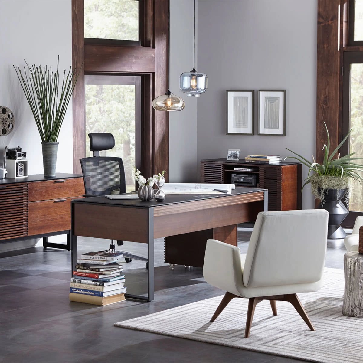 BDI Corridor 6520 Multifunction Cabinet (Chocolate Stained Walnut)
