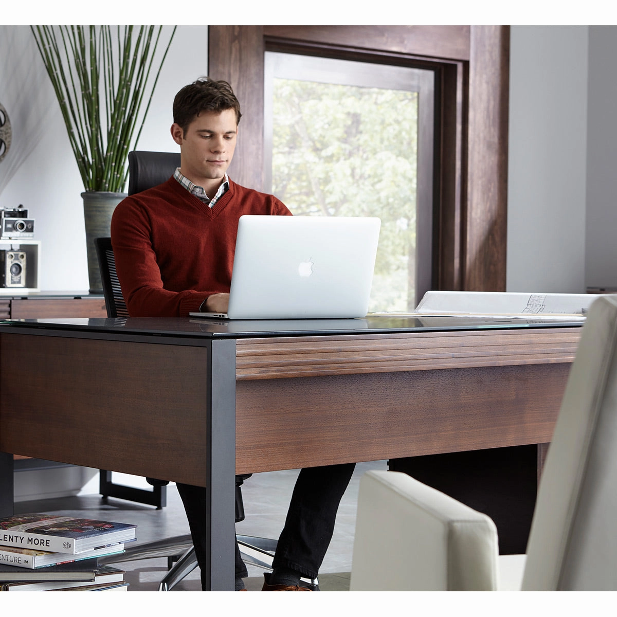 BDI Corridor 6521 Desk (Chocolate Stained Walnut)