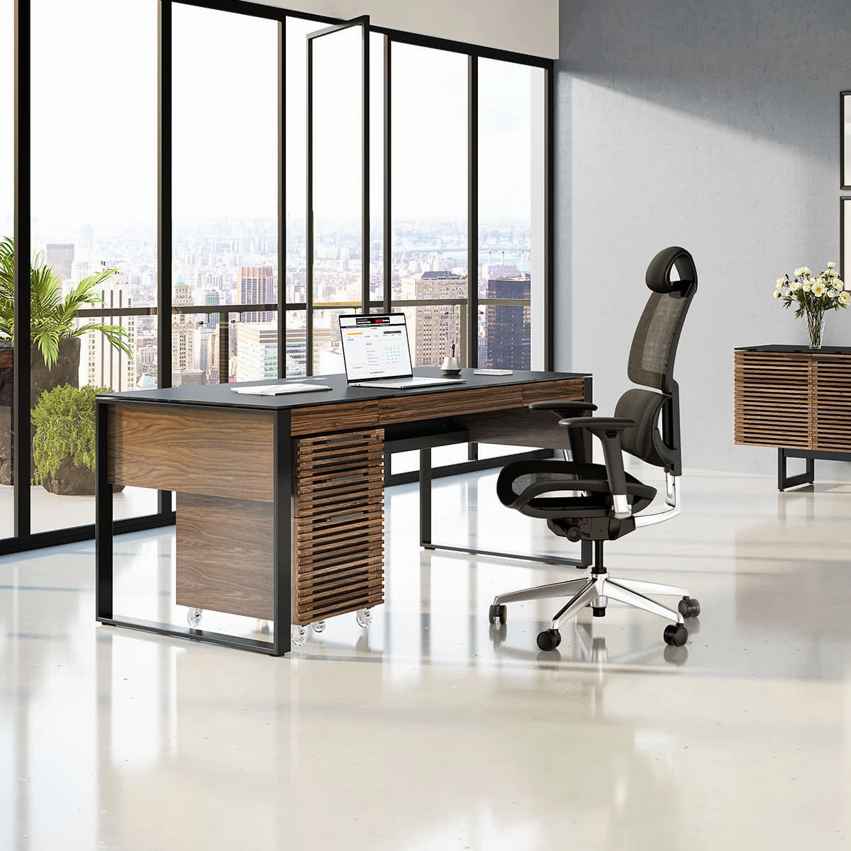 BDI Corridor 6521 Desk (Walnut)