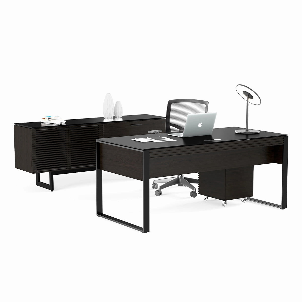 BDI Corridor 6529 Credenza Cabinet (Charcoal Stained Ash)