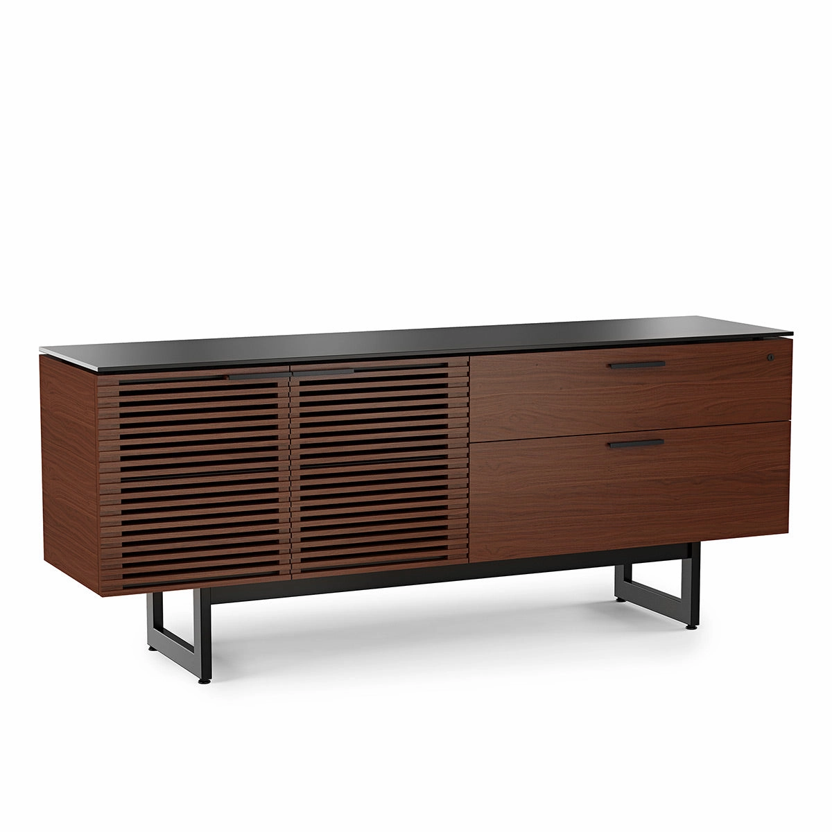 BDI Corridor 6529 Credenza Cabinet (Chocolate Stained Walnut)