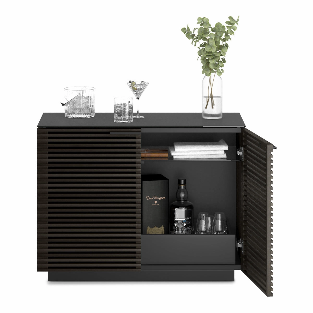 BDI Corridor 8108 2-Door Storage Cabinet (Charcoal Stained Ash)