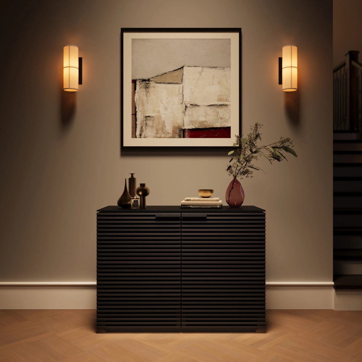 BDI Corridor 8108 2-Door Storage Cabinet (Charcoal Stained Ash)