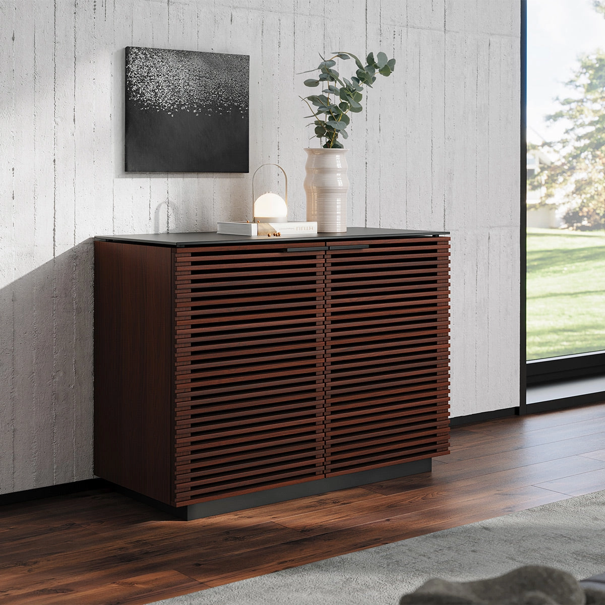 BDI Corridor 8108 2-Door Storage Cabinet (Chocolate Stained Walnut)