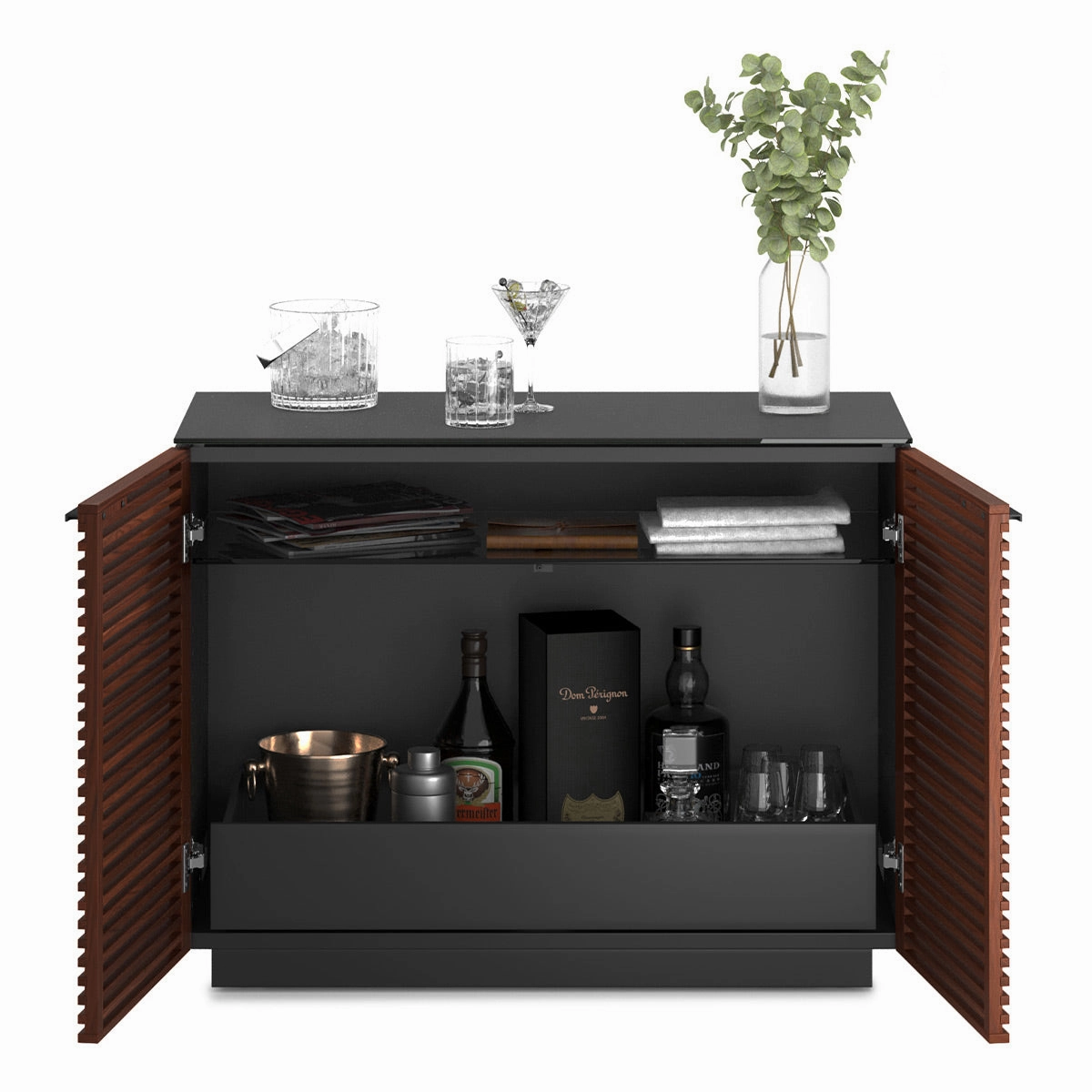 BDI Corridor 8108 2-Door Storage Cabinet (Chocolate Stained Walnut)