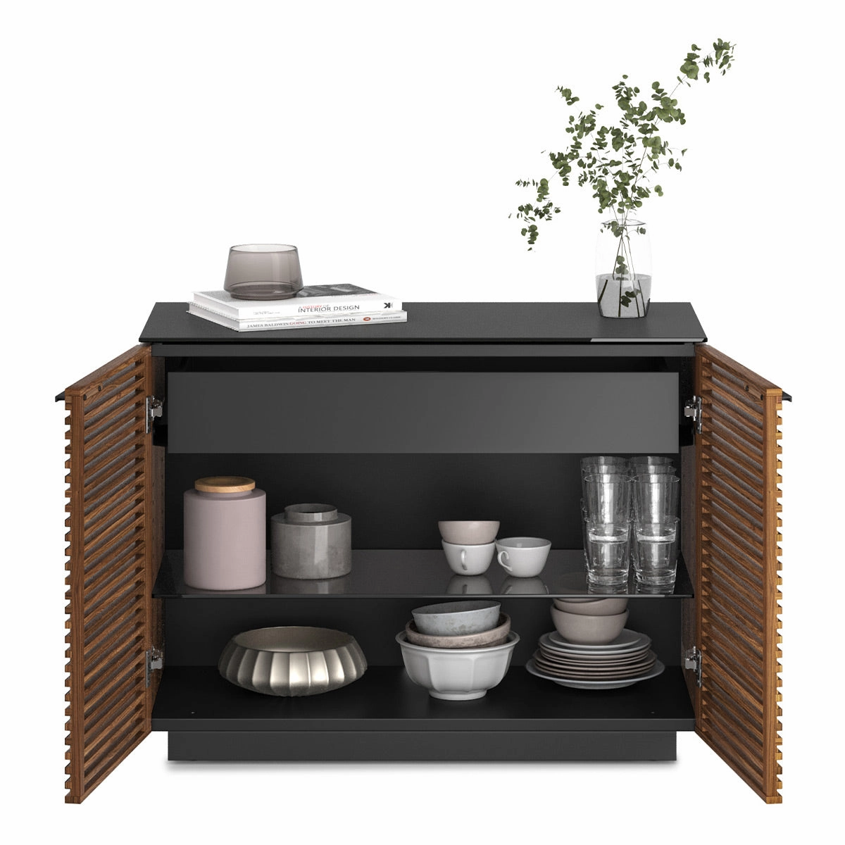 BDI Corridor 8108 2-Door Storage Cabinet (Natural Walnut)