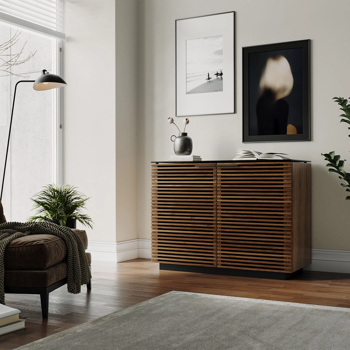 BDI Corridor 8108 2-Door Storage Cabinet (Natural Walnut)
