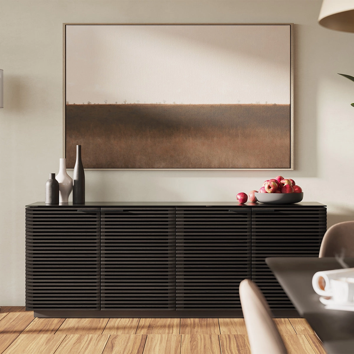 BDI Corridor 8109 4-Door Storage Credenza (Charcoal Stained Ash)