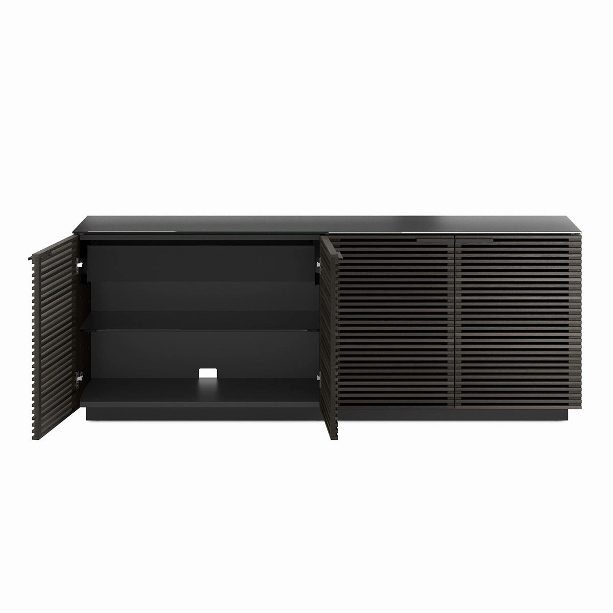 BDI Corridor 8109 4-Door Storage Credenza (Charcoal Stained Ash)