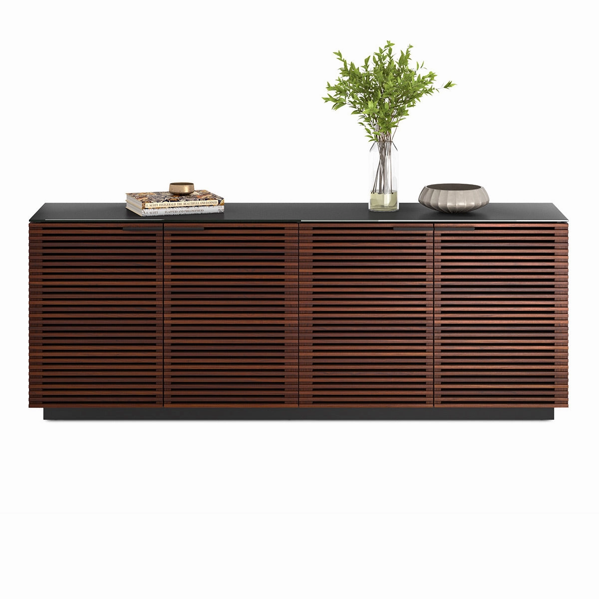BDI Corridor 8109 4-Door Storage Credenza (Chocolate Stained Walnut)