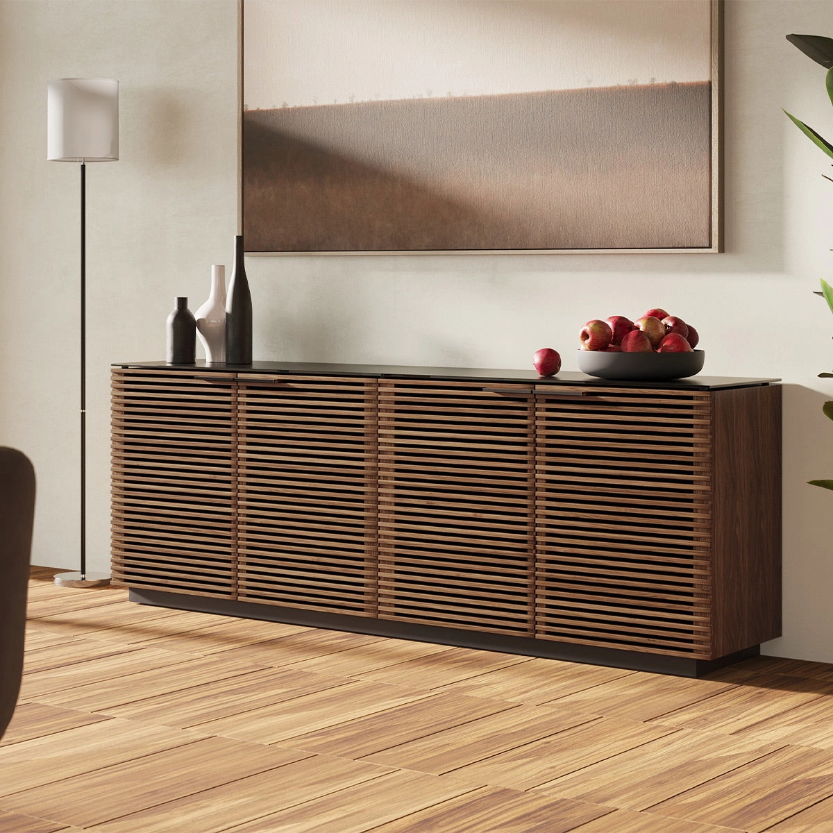 BDI Corridor 8109 4-Door Storage Credenza (Natural Walnut)