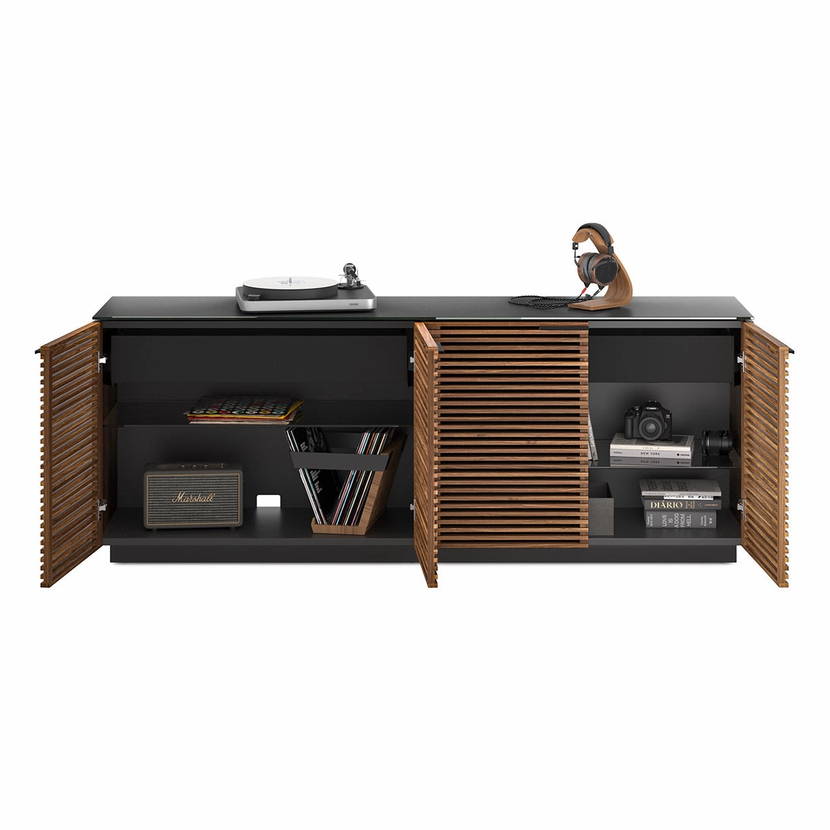 BDI Corridor 8109 4-Door Storage Credenza (Natural Walnut)