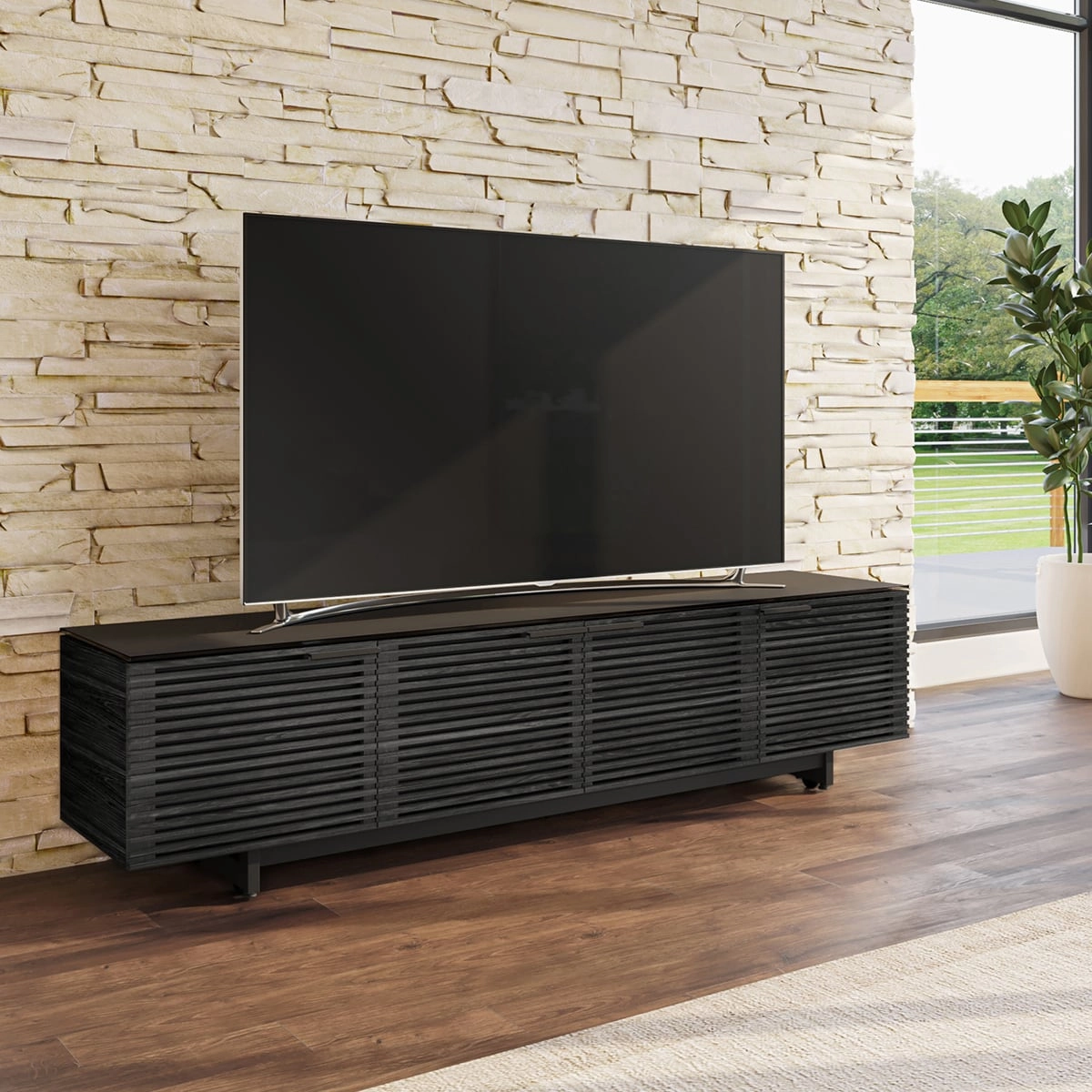 BDI Corridor 8173 Media Console (Charcoal Stained Ash)