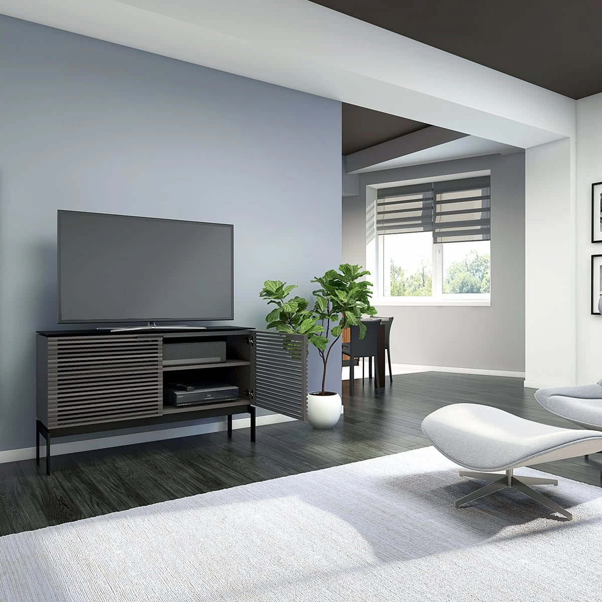 BDI Corridor SV 7128 Storage Cabinet (Charcoal Stained Ash)