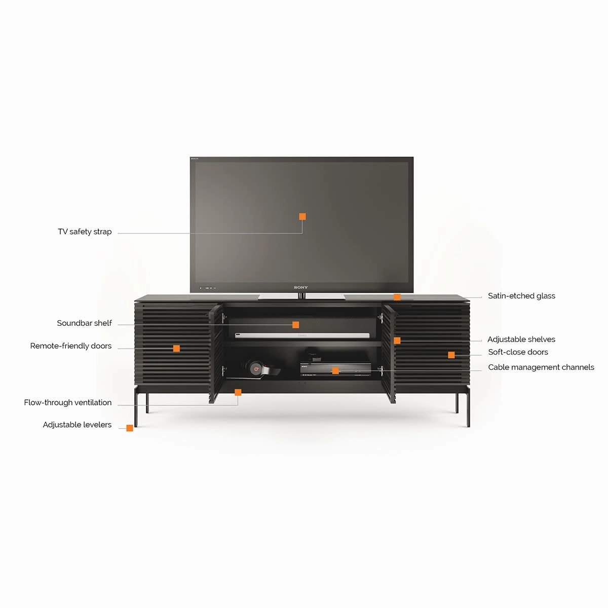 BDI Corridor SV 7129 Storage Console (Walnut)