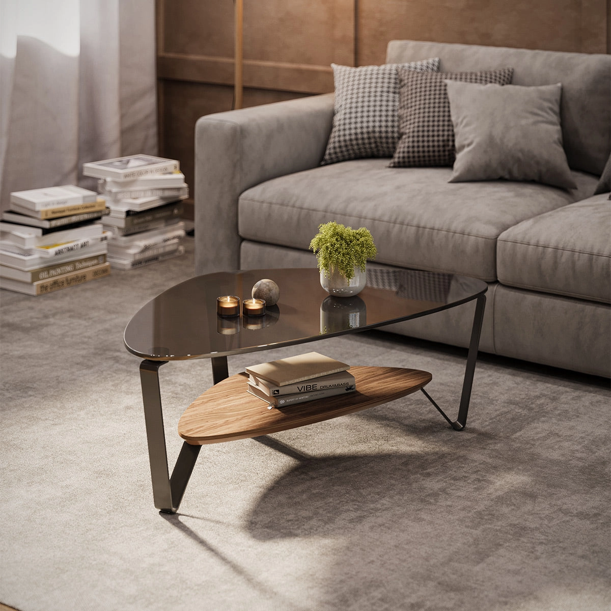 BDI Dino 1364 Small Coffee Table (Walnut)