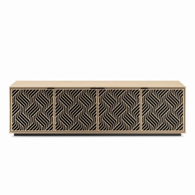 BDI Elements 8703 Weave Media Cabinet (Washed Oak)
