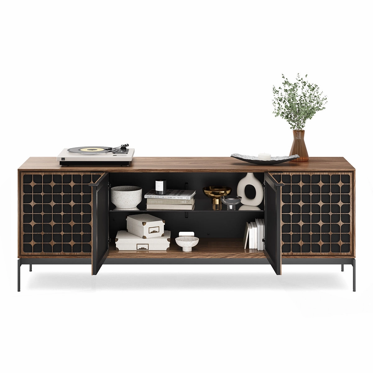 BDI Elements 8709 Constellation Media Cabinet with Console Base (Natural Walnut)
