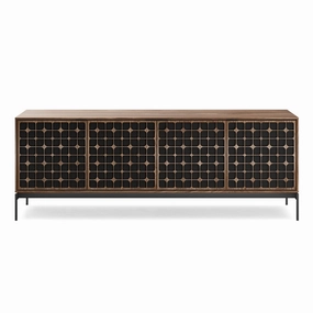 BDI Elements 8709 Constellation Media Cabinet with Console Base (Natural Walnut)