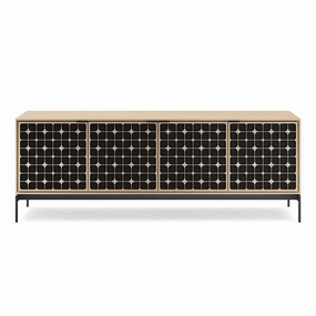 BDI Elements 8709 Constellation Media Cabinet with Console Base (Washed Oak)