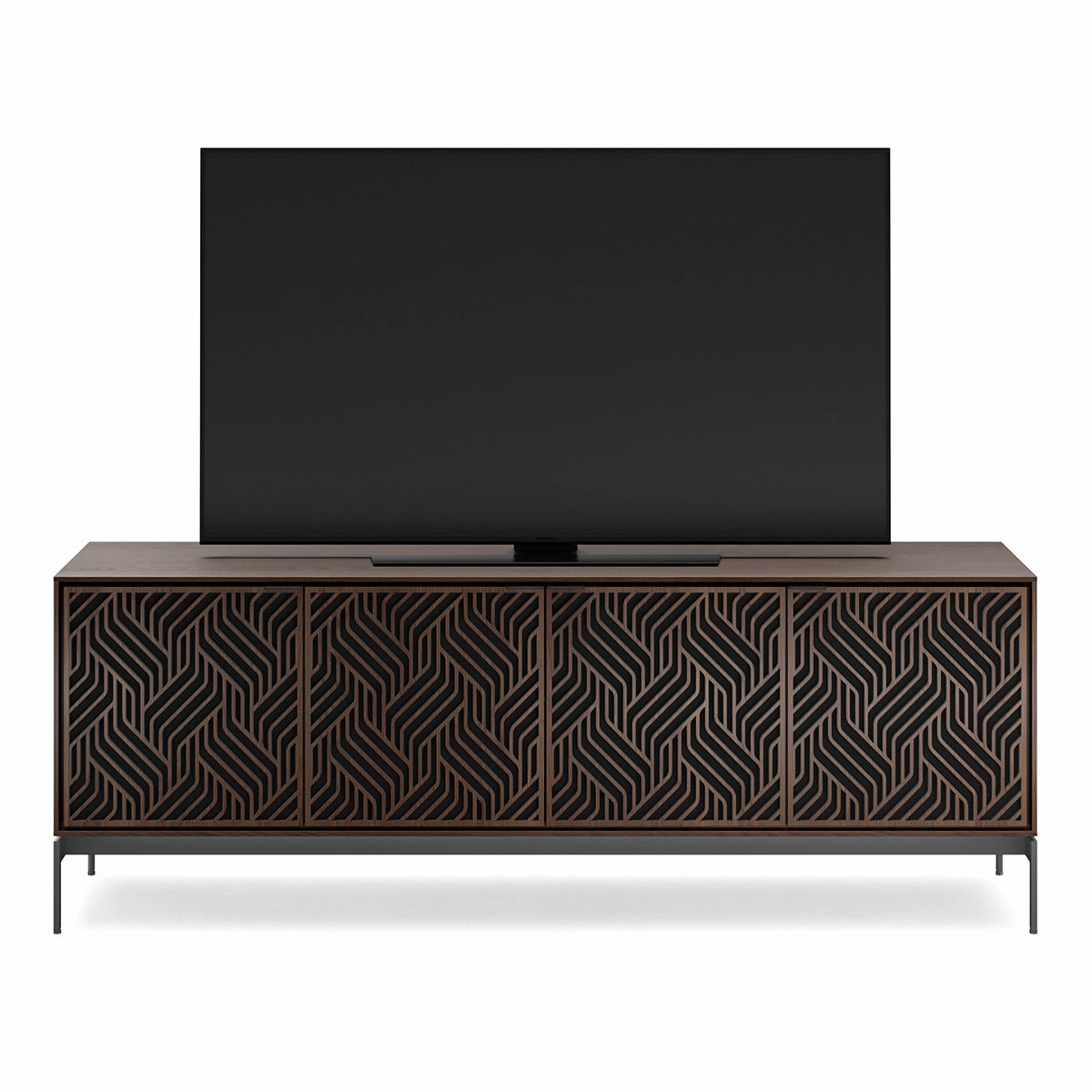 BDI Elements 8709 Weave Media Cabinet with Console Base (Toasted Oak)