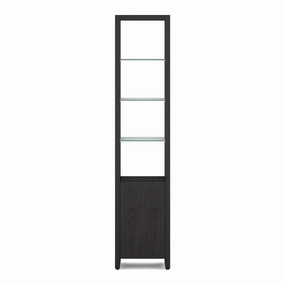 BDI Linea 5801 Single-Wide Cabinet (Charcoal Stained Ash)