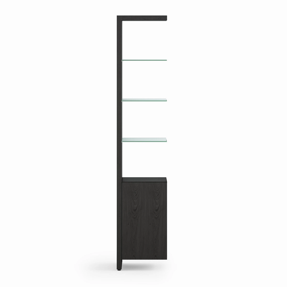 BDI Linea 5801A Single-Wide Cabinet Add-On (Charcoal Stained Ash)