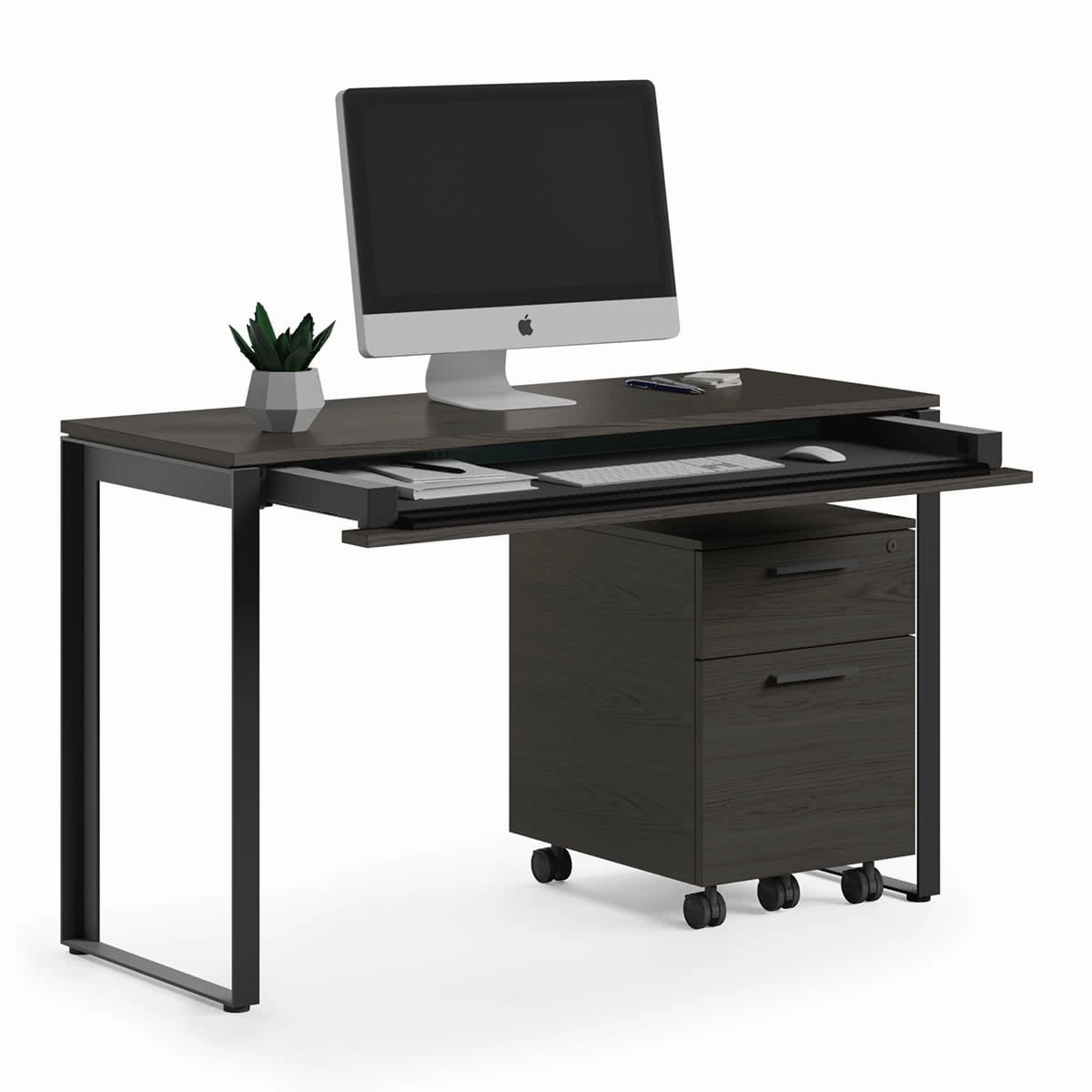 BDI Linea 6222 Console Desk (Charcoal Stained Ash)