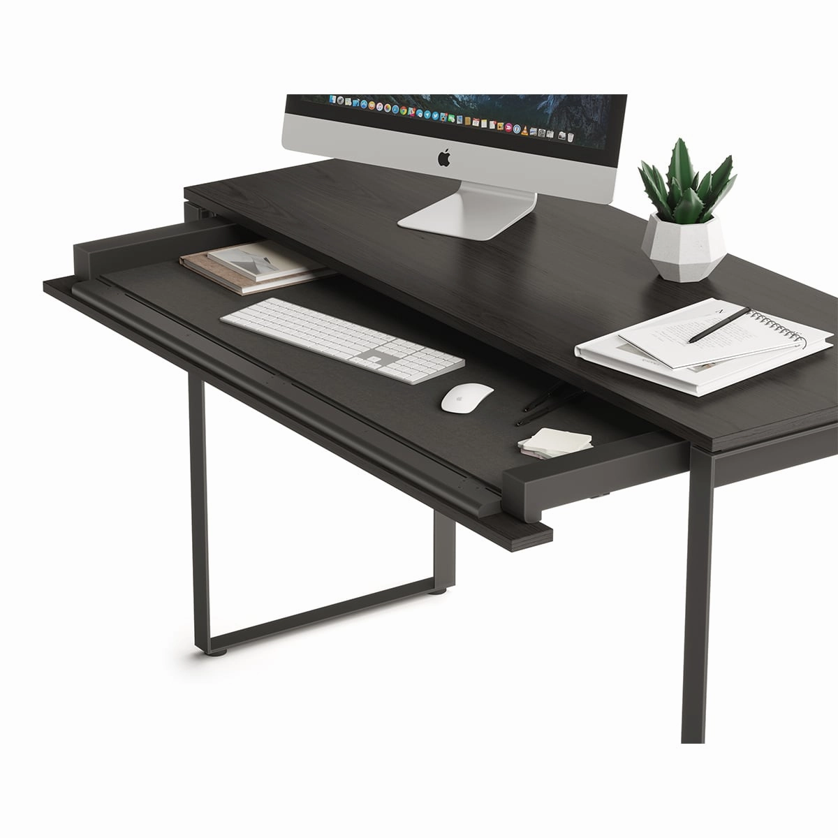 BDI Linea 6222 Console Desk (Charcoal Stained Ash)