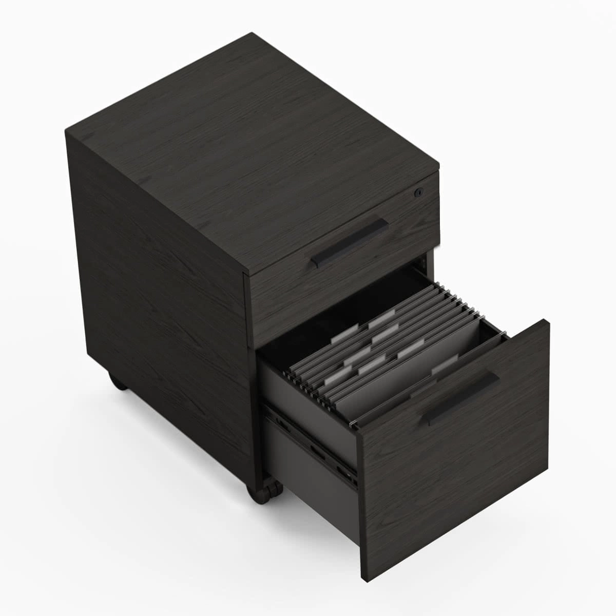 BDI Linea 6227 Mobile File Pedestal (Charcoal Stained Ash)