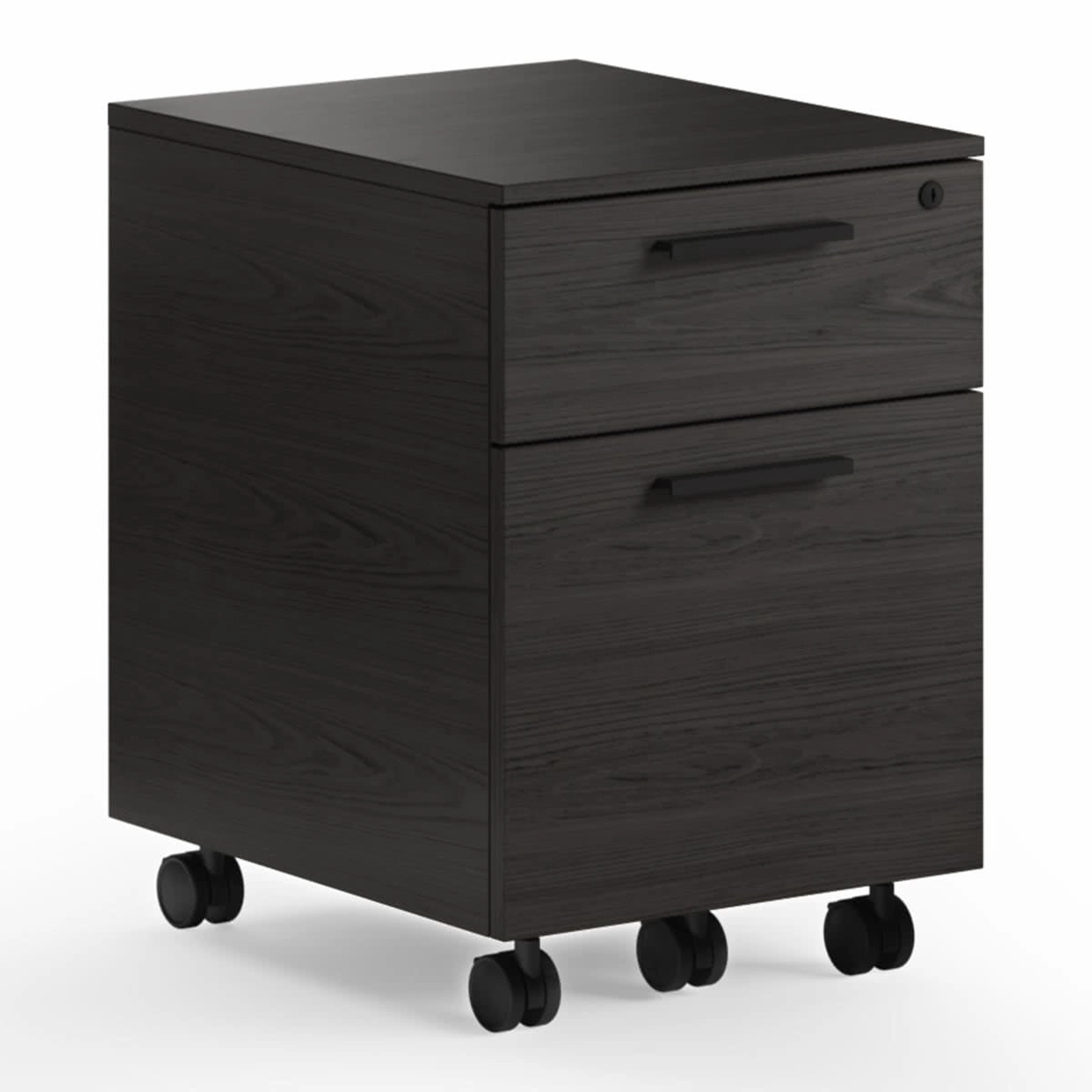 BDI Linea 6227 Mobile File Pedestal (Charcoal Stained Ash)
