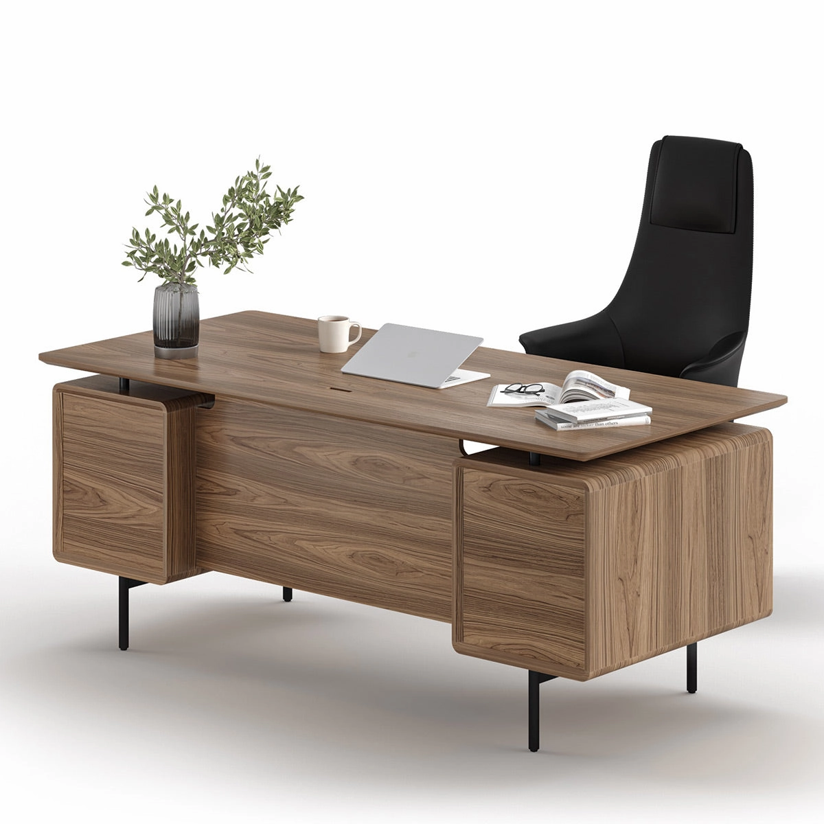 BDI LINQ 6821 Executive Desk (Natural Walnut)