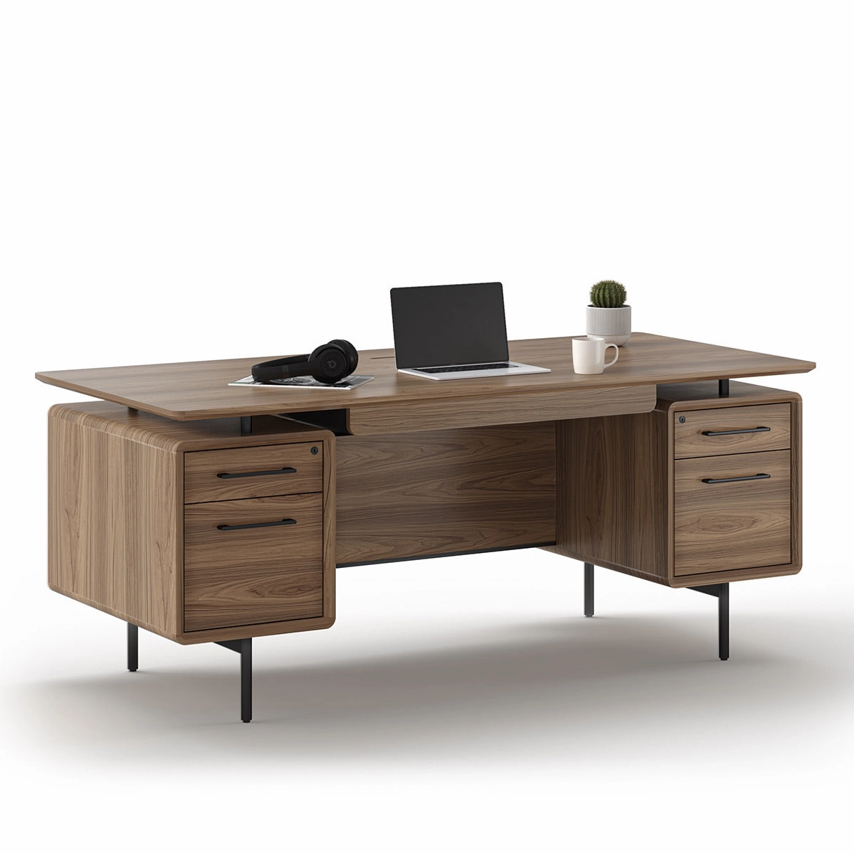 BDI LINQ 6821 Executive Desk (Natural Walnut)