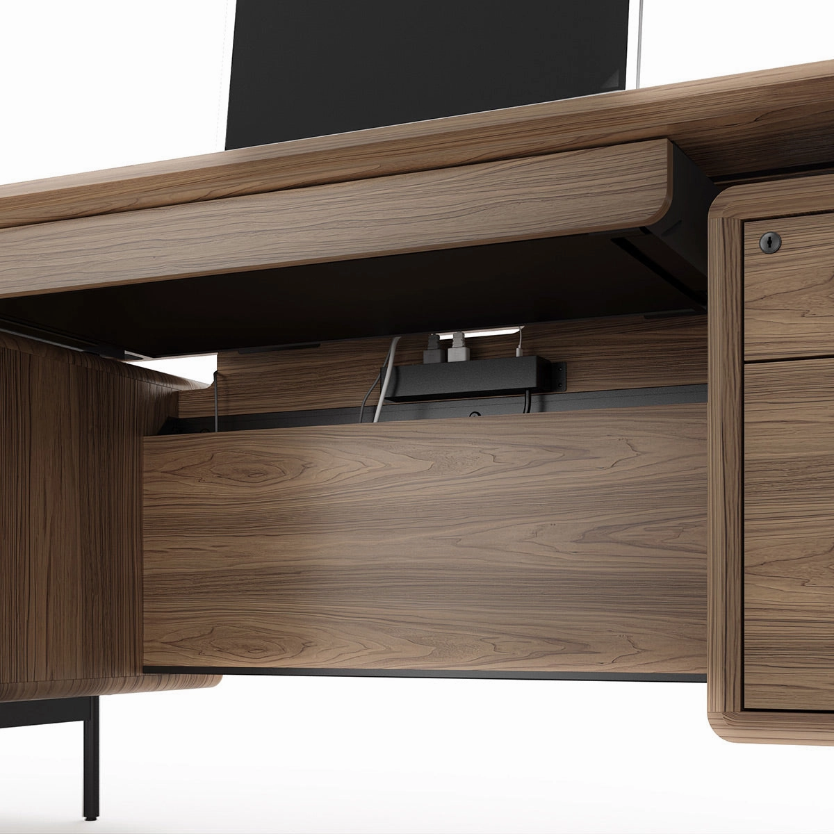 BDI LINQ 6821 Executive Desk (Natural Walnut)