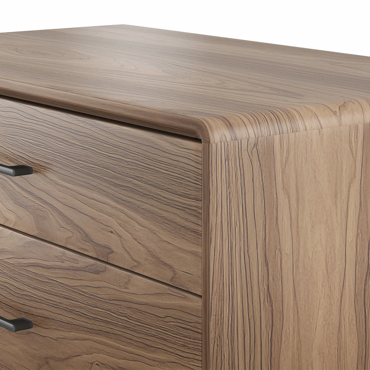 BDI LINQ 9185 Storage Chest with 5 Self-Closing Drawers and Metal Base (Natural Walnut)