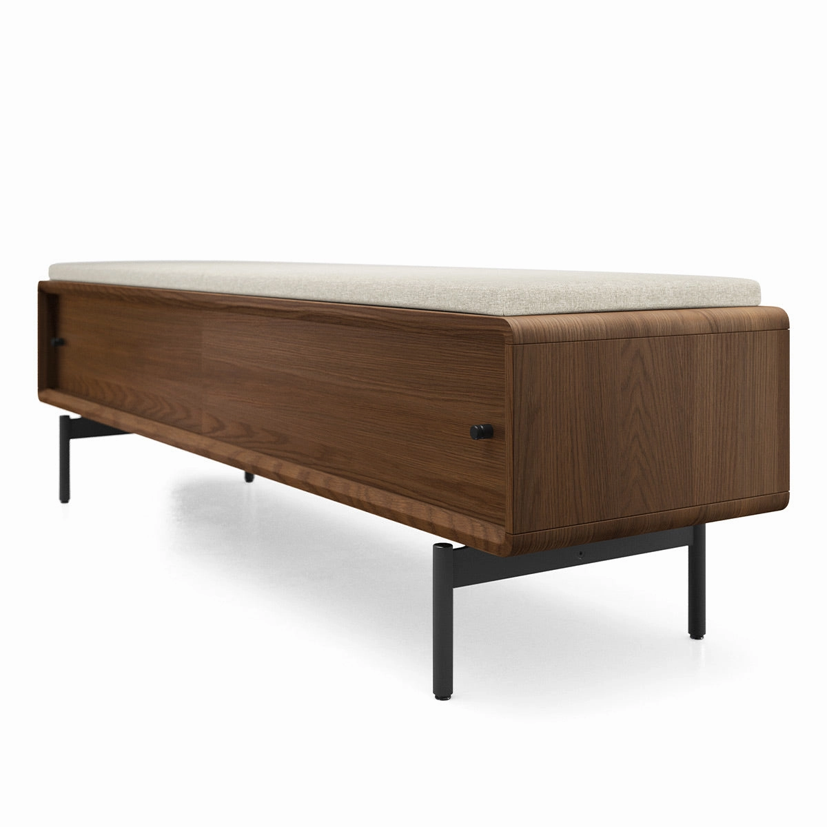 BDI LINQ Bench 9101 with Fabric Cushion (Mocha/Almond)