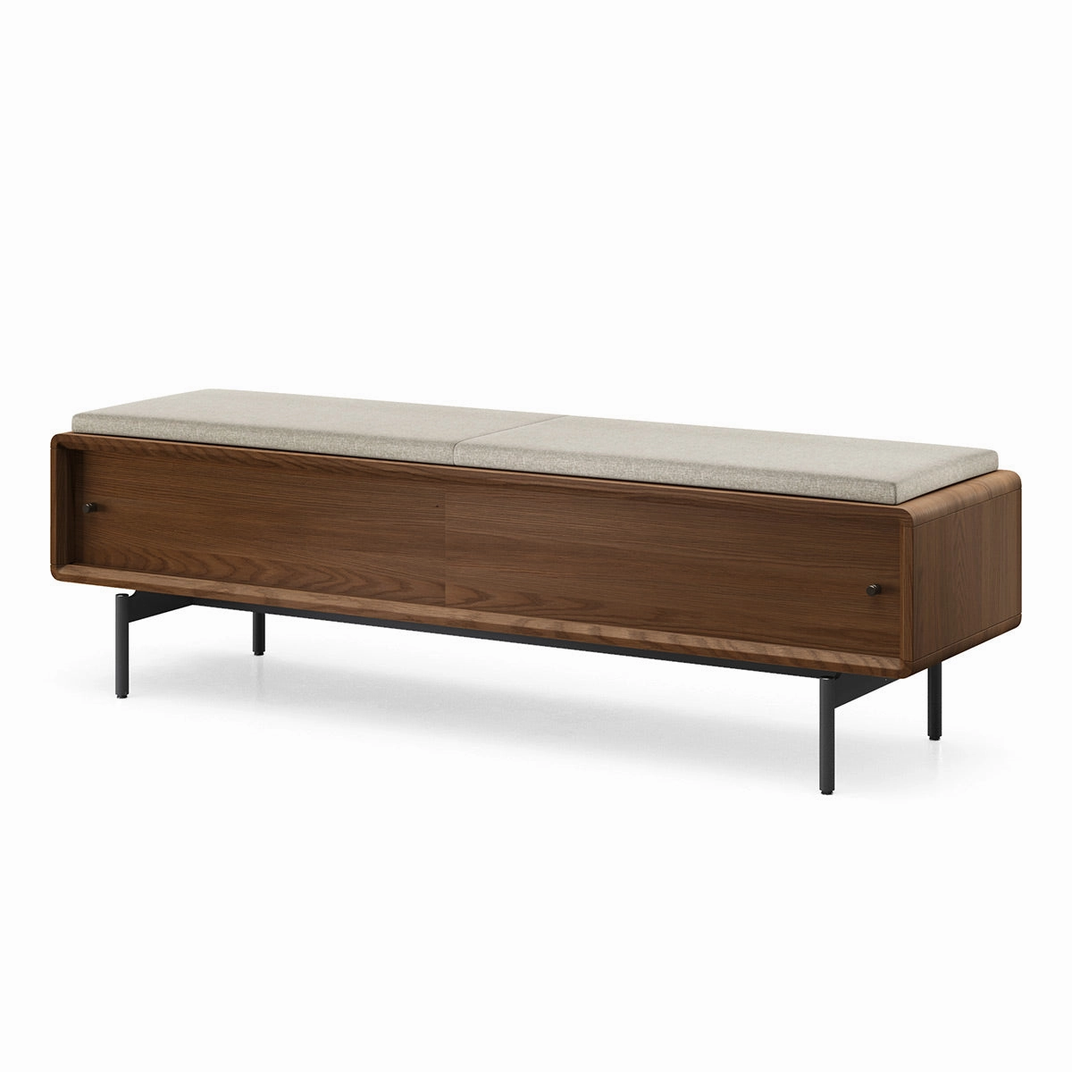 BDI LINQ Bench 9101 with Fabric Cushion (Mocha/Almond)