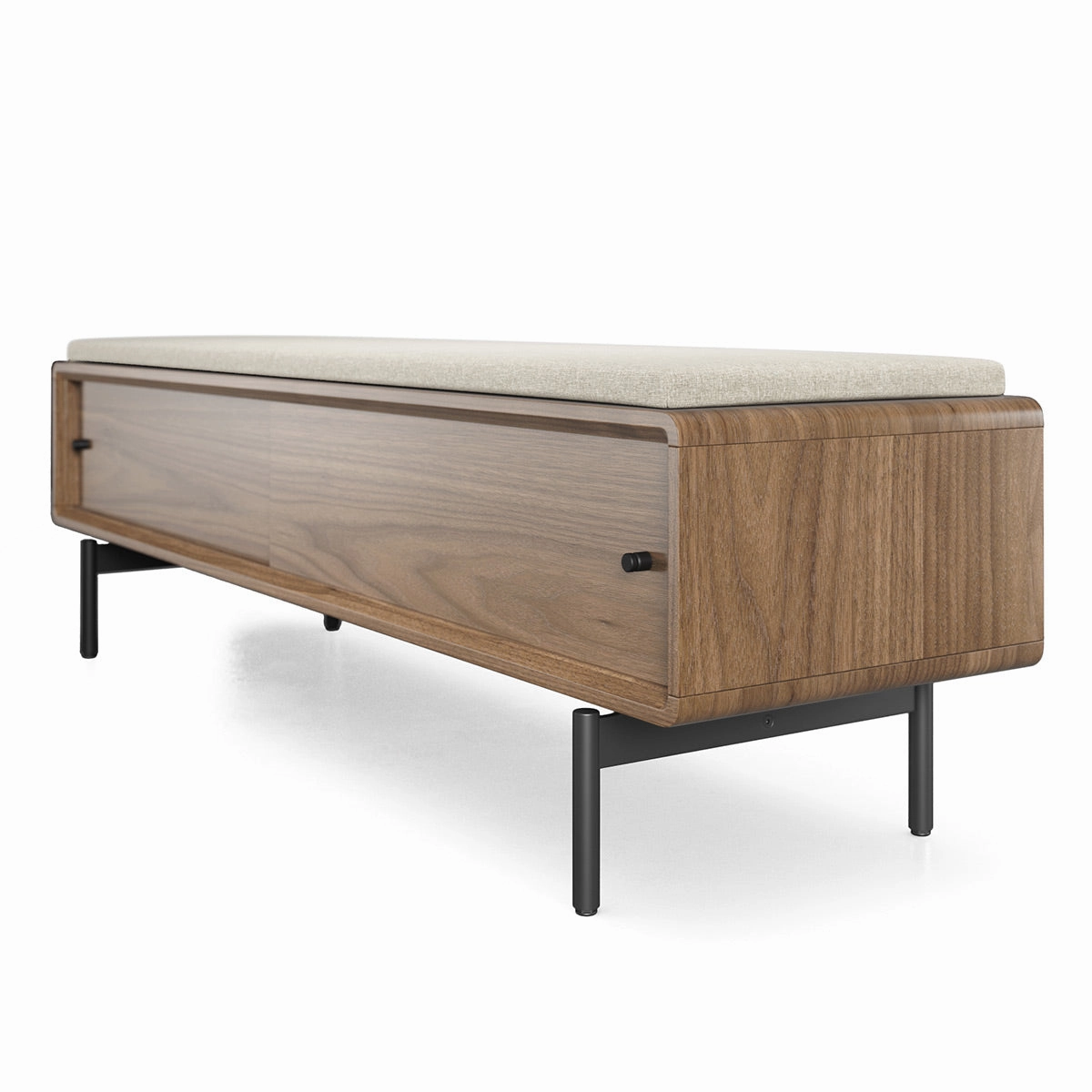 BDI LINQ Bench 9101 with Fabric Cushion (Mocha/Pecan)