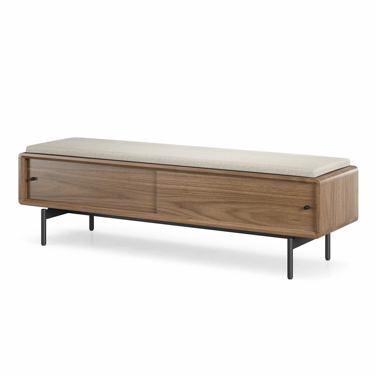 BDI LINQ Bench 9101 with Fabric Cushion (Mocha/Pecan)