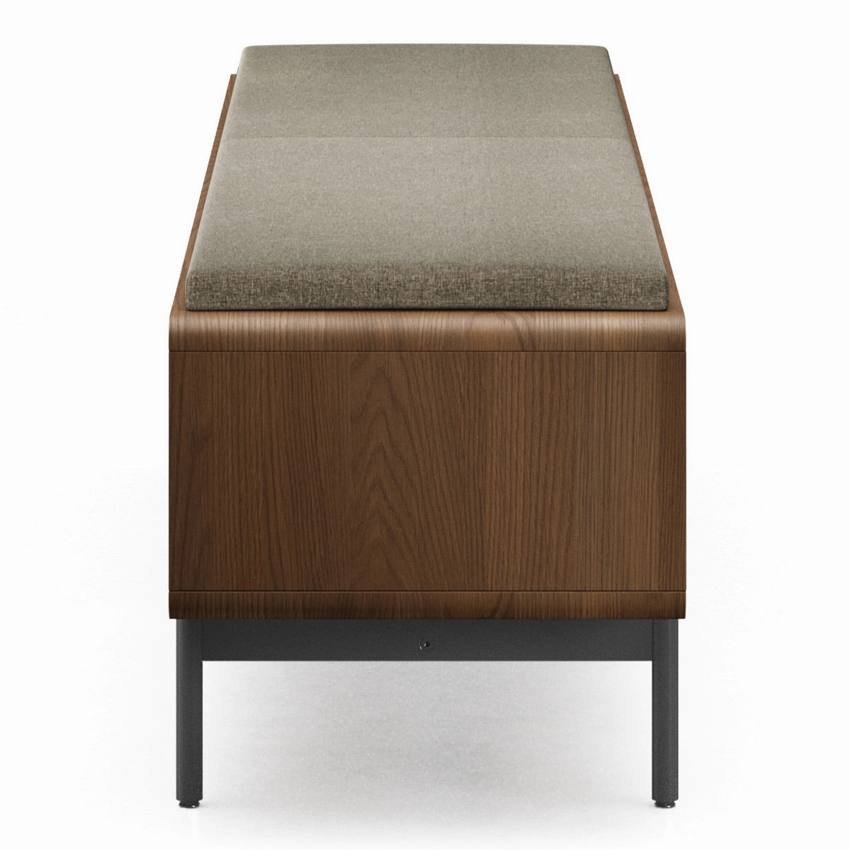 BDI LINQ Bench 9101 with Fabric Cushion (Natural Walnut/Almond)