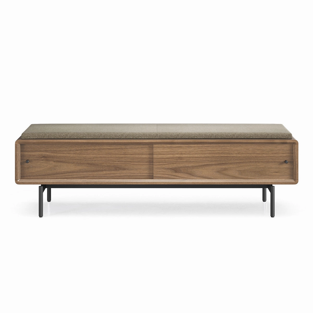 BDI LINQ Bench 9101 with Fabric Cushion (Natural Walnut/Pecan)