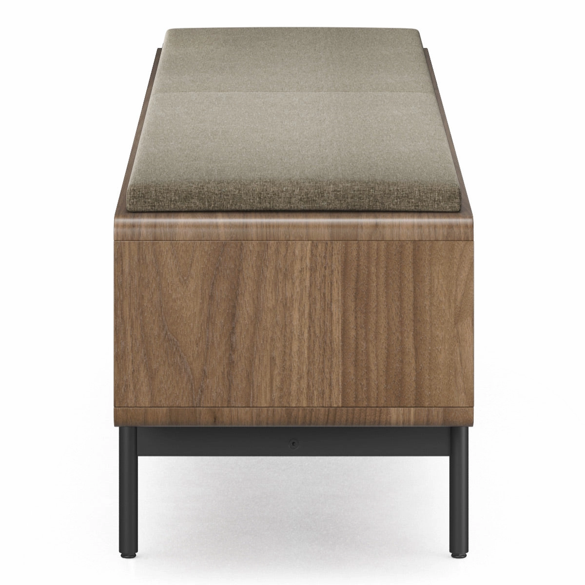 BDI LINQ Bench 9101 with Fabric Cushion (Natural Walnut/Pecan)