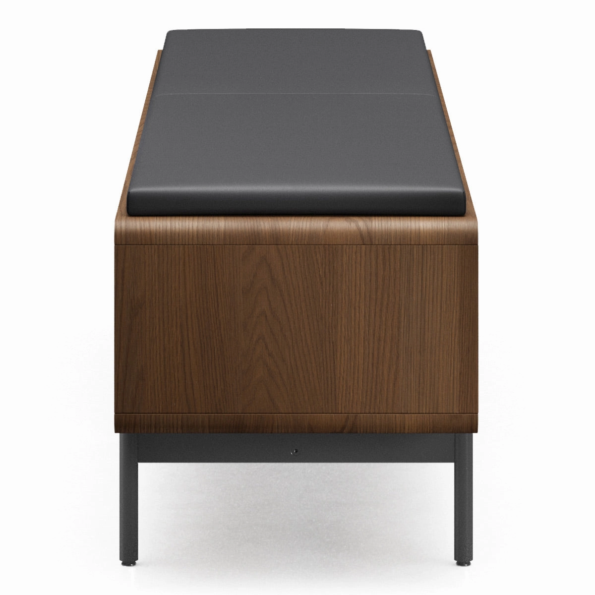 BDI LINQ Bench 9102 with Leather Cushion (Mocha with Pepper Leather)